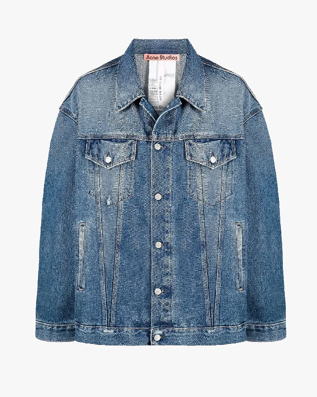 Men's Coats with Down InsulationOversized Vintage Denim Jacket