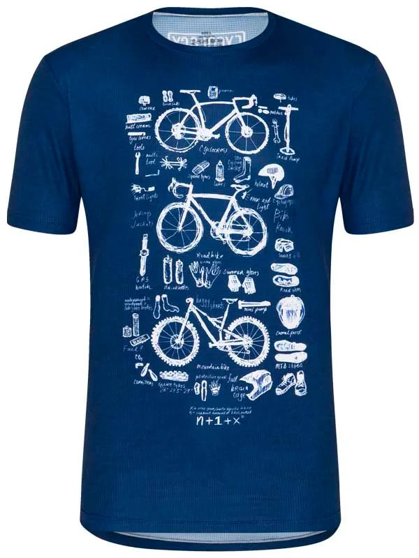 Men's Sweaters with Asymmetrical HemlinesBike Maths Men's Technical T-Shirt