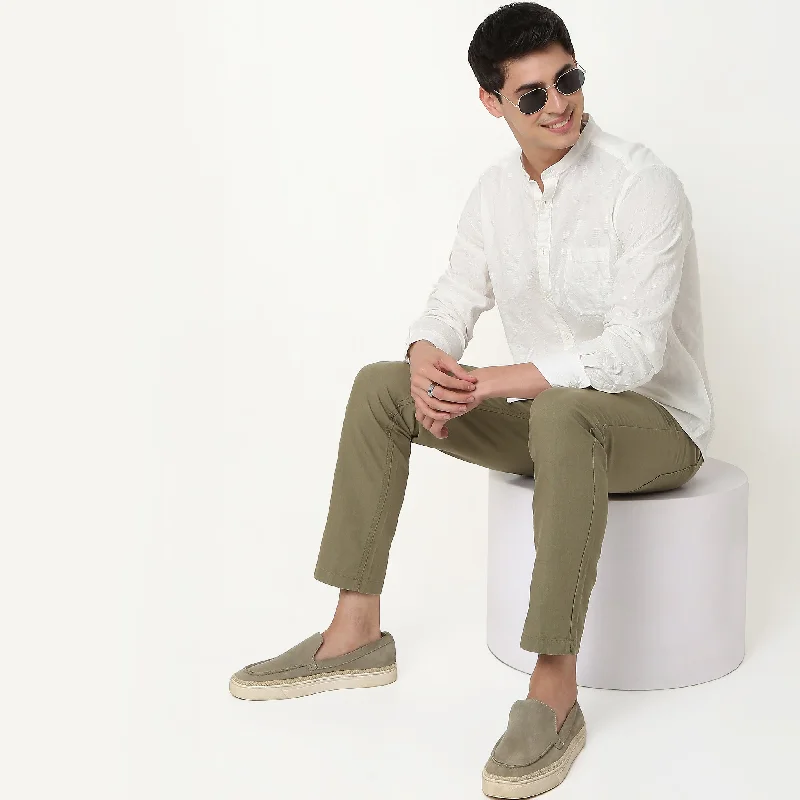 Men's Iron-Free Shirts for Wrinkle-Resistant WearRegular Fit Structured Shirt