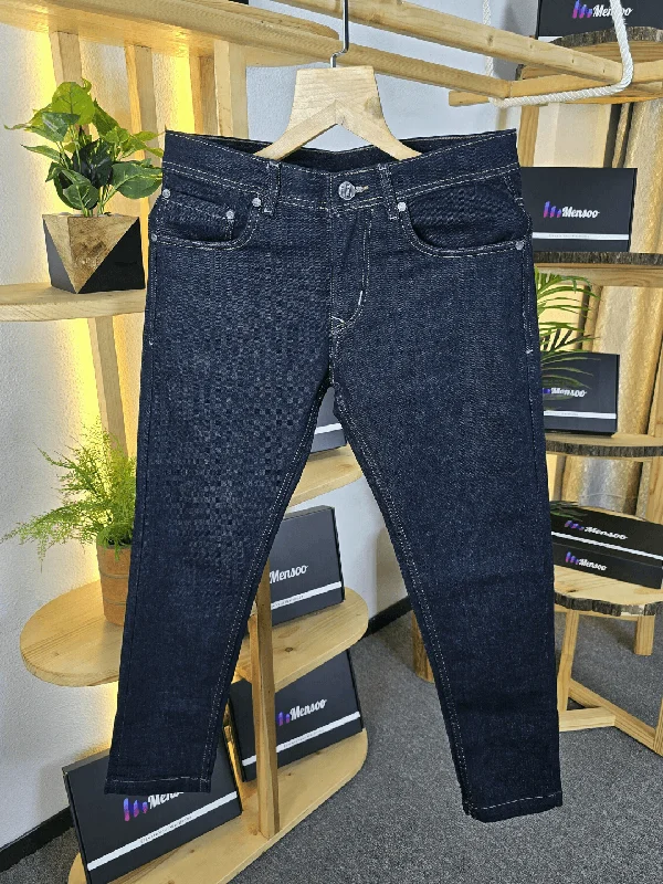 Wash and Wear Men's JeansMensoo Blue Raw Wash Jeans