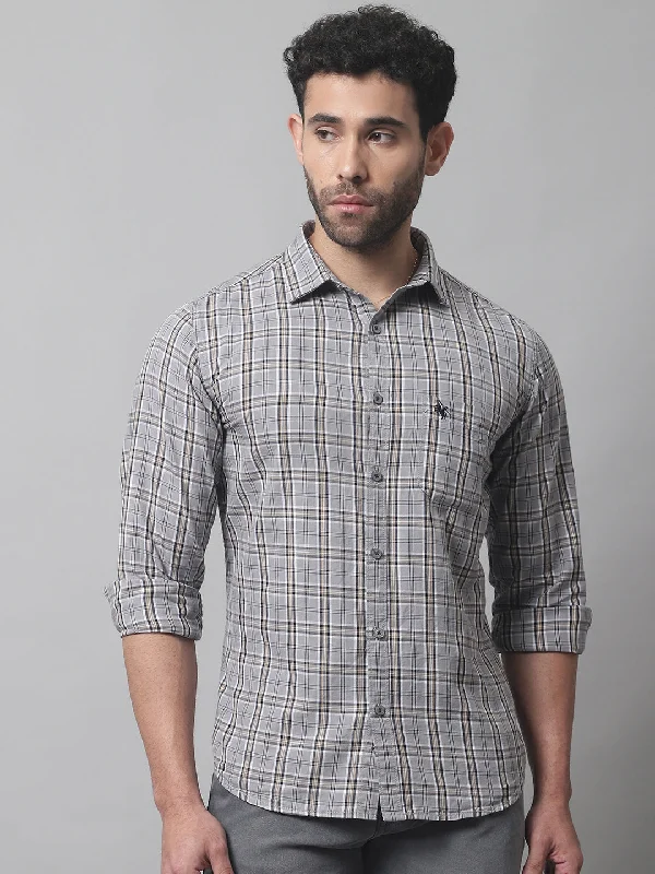 Men's Patterned Dress Shirts for a Unique TwistMen's Grey Casual Medium Checks Full Sleeve Shirt Men's Patterned Dress Shirts for a Unique TwistMen's Grey Casual Medium Checks Full Sleeve Shirt