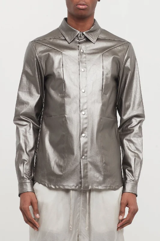 Stylish Men's Cargo PantsRick Owens Fogpocket Outershirt in Gun Metal