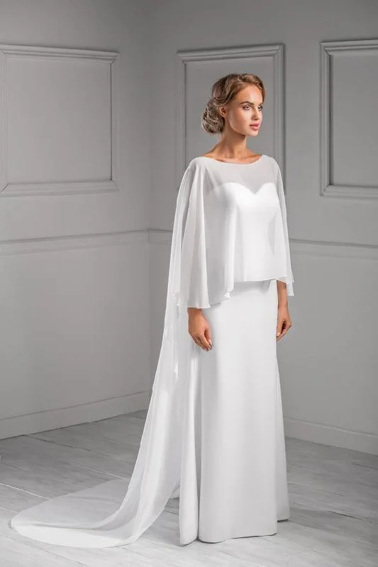 women's flowy dressesRoycebridal White Chiffon Wedding Wraps Bridal Cape For Bridal Wedding women's flowy dressesRoycebridal White Chiffon Wedding Wraps Bridal Cape For Bridal Wedding