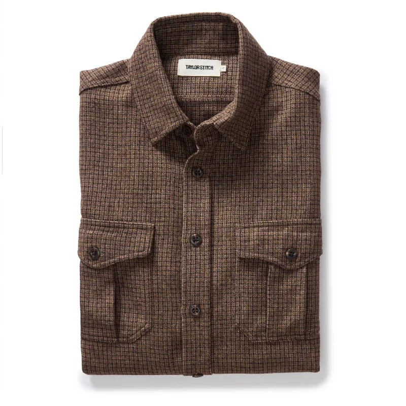 Men's Performance Shirts for Active LifestylesThe Saddler Shirt in Burnt Caramel Check Wool Men's Performance Shirts for Active LifestylesThe Saddler Shirt in Burnt Caramel Check Wool