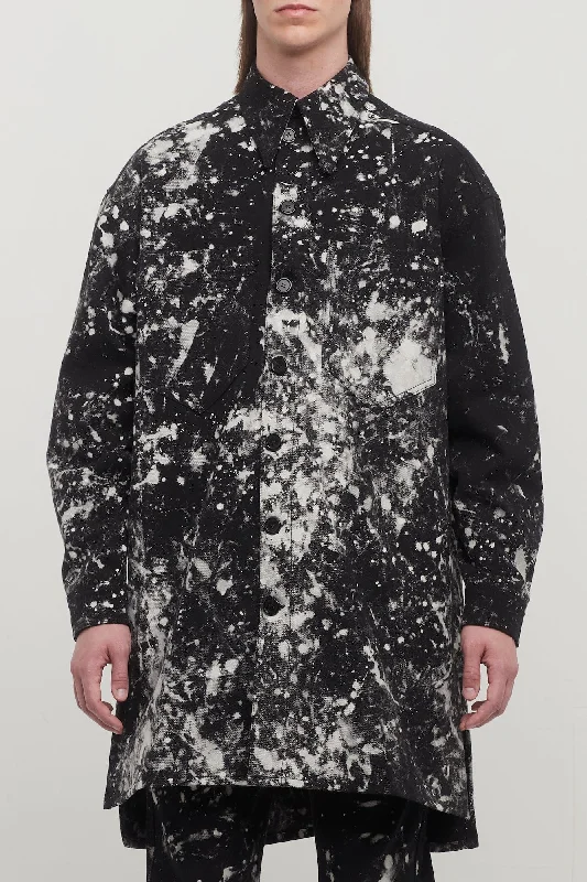 Men's Pants with Hidden PocketsLu'u Dan Bleach Splatter Mens Overshirt