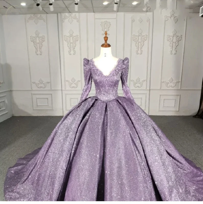 women's lightweight dressesPurple Long Sleeve Full Gather Skirt A Line Party Ball Gown women's lightweight dressesPurple Long Sleeve Full Gather Skirt A Line Party Ball Gown