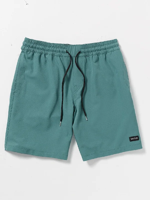 Men's Pants with Adjustable CuffsStones Hybrid Elastic Waist Short 18" - Hydro Blue