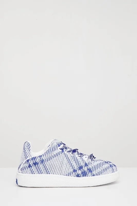 Men's Pants with Button-CuffsBurberry MS18 Knit Sneaker in Salt IP Check