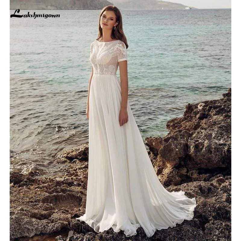 women's wrinkle-resistant dressesRoycebridal Elegant Bohomia A-line Wedding Dresses Lace Chiffon women's wrinkle-resistant dressesRoycebridal Elegant Bohomia A-line Wedding Dresses Lace Chiffon
