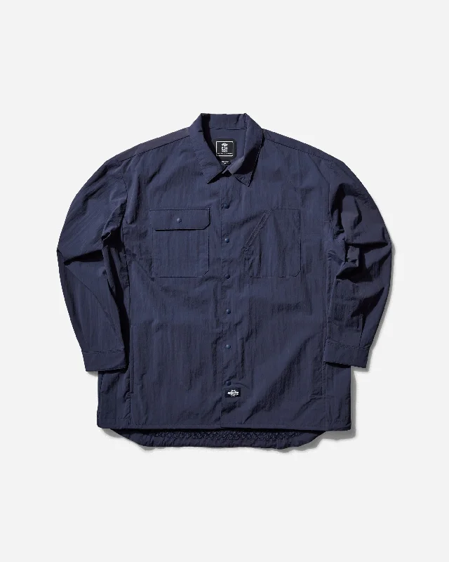 Men's Weekend Shirts for Leisurely OutingsMen's TDC Oversized Fit Pieced Workshirt Navy Men's Weekend Shirts for Leisurely OutingsMen's TDC Oversized Fit Pieced Workshirt Navy