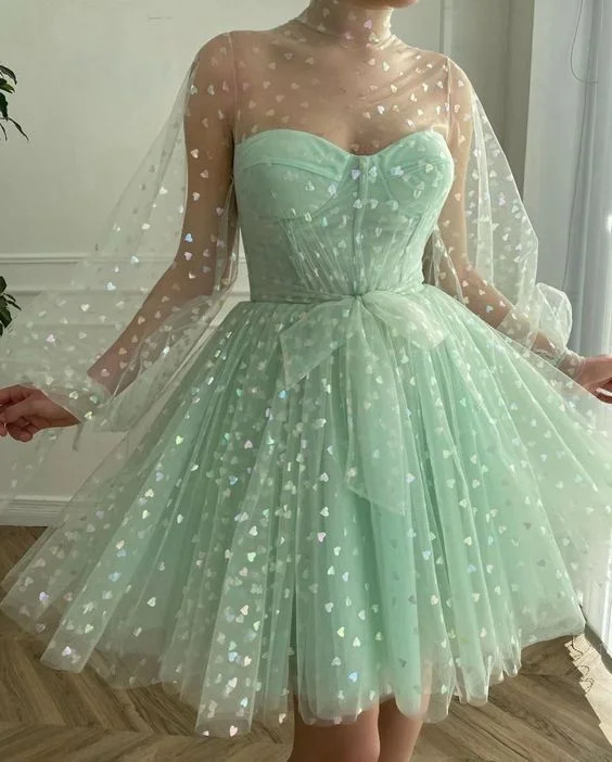 women's ethical fashion dressesA-Line Tulle Evening Dresses,Long Sleeves Princess Gown Homecoming Dress cg18754 women's ethical fashion dressesA-Line Tulle Evening Dresses,Long Sleeves Princess Gown Homecoming Dress cg18754