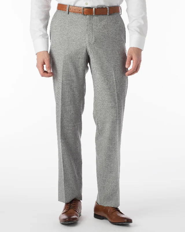 Men's Patterned Pants with PlaidsBallin Pants - Soho Super 120’s 4 Harness Serge - Light Grey Men's Patterned Pants with PlaidsBallin Pants - Soho Super 120’s 4 Harness Serge - Light Grey