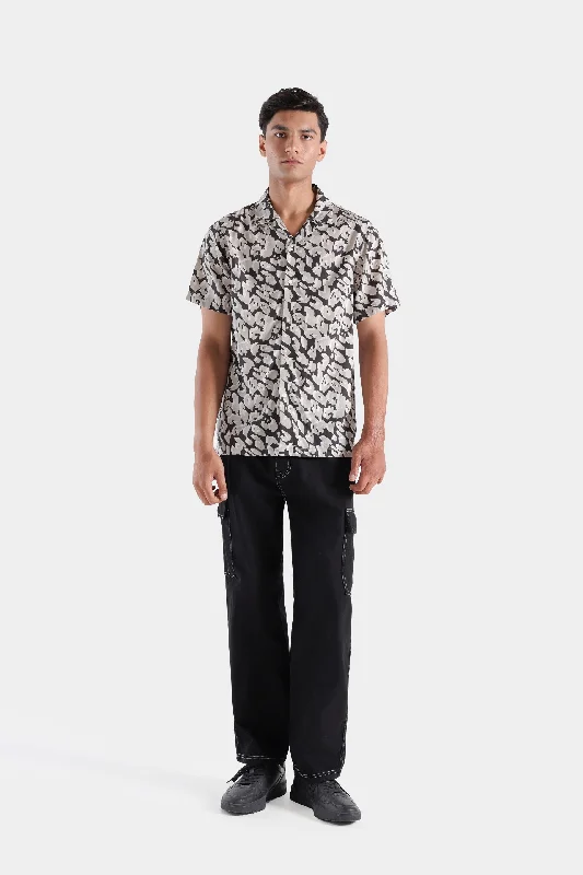 Men's Relaxed-Fit Shirts for Casual ComfortResort Collar Printed Shirt