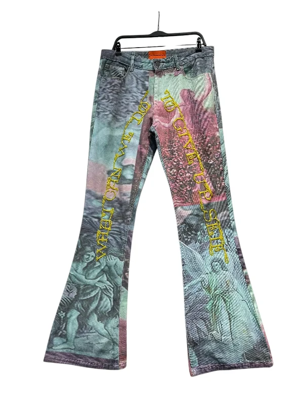 Men's Skinny JeansWHO DECIDES WAR/Bootcut Pants/32/Denim/MLT/All Over Print/MRDR BRVDO