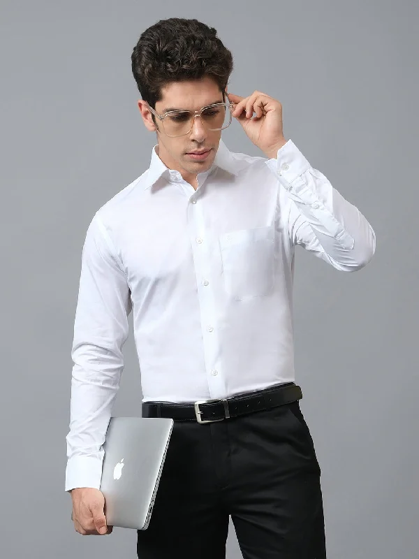 Men's Breathable Shirts for Warm ClimatesMen's Solid White Shirt Collar Full Sleeves Formal Shirt Men's Breathable Shirts for Warm ClimatesMen's Solid White Shirt Collar Full Sleeves Formal Shirt