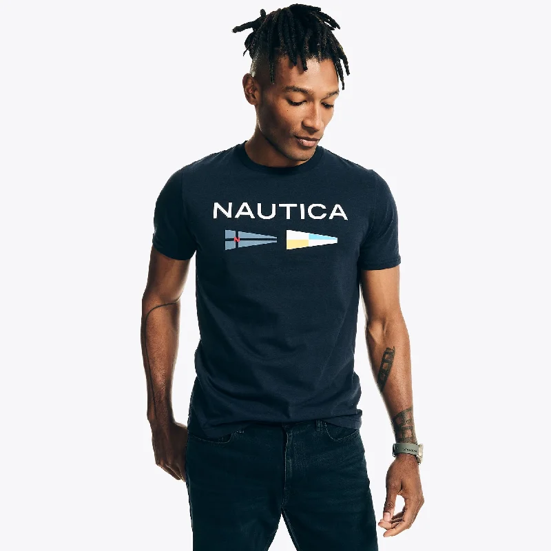 Men's Sweaters in Neutral ColorsNautica Mens Logo Graphic T-Shirt