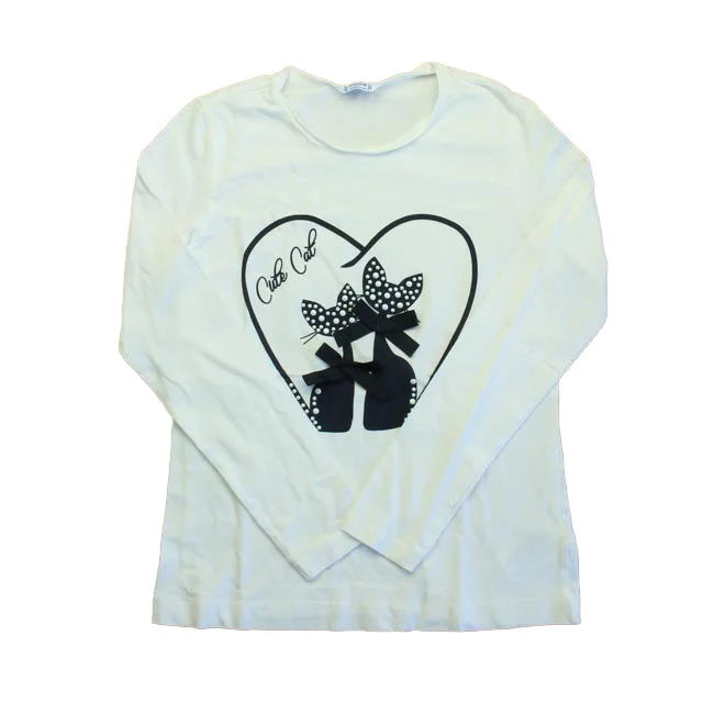 Men's Sweaters with High-Low HemlinesMayoral Girls White | Black Long Sleeve T-Shirt