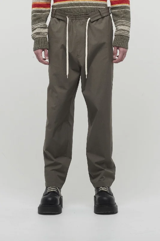 Men's Pants with Contrast Fabric PanelsCraig Green Circle Worker Trouser in Olive