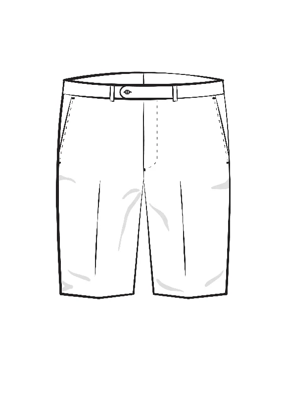 Casual Men's ChinosBallin Short- Drummond - Pearl Grey