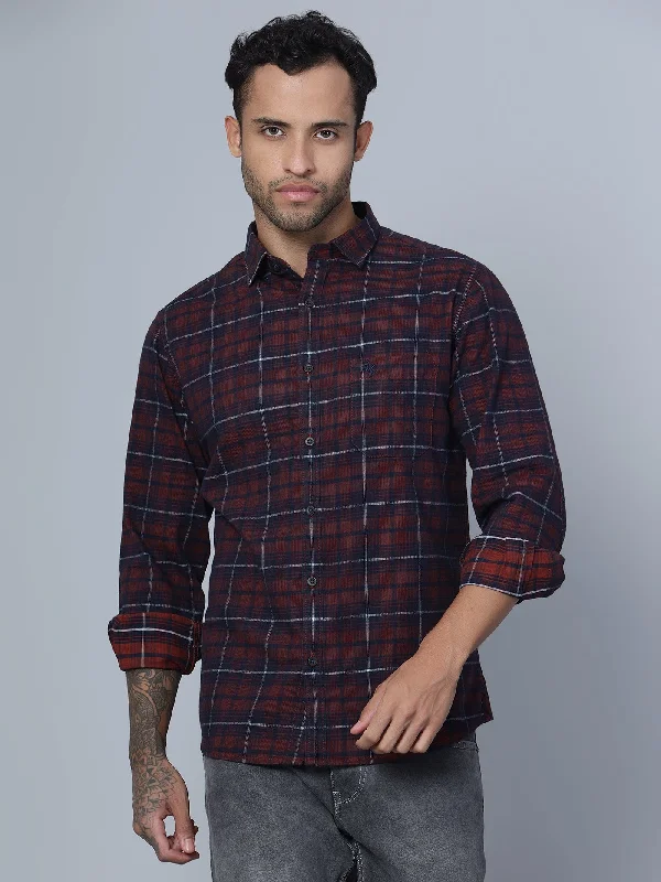 Men's Designer Shirts for a Statement PieceMen's Red Casual Corduroy Medium Checks Full Sleeve Shirt Men's Designer Shirts for a Statement PieceMen's Red Casual Corduroy Medium Checks Full Sleeve Shirt