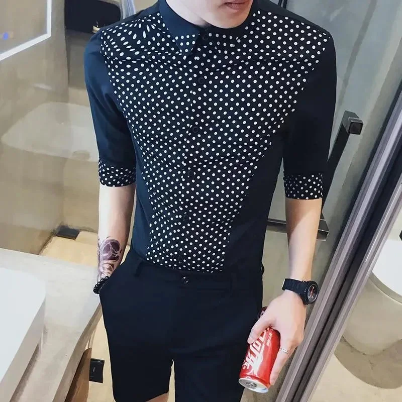 Men's Striped Shirts for a Maritime TwistPolka Dots Casual Shirt For Men
