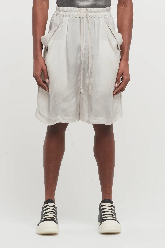 Men's Casual Pants for Everyday WearRick Owens Lido Shorts in Pearl