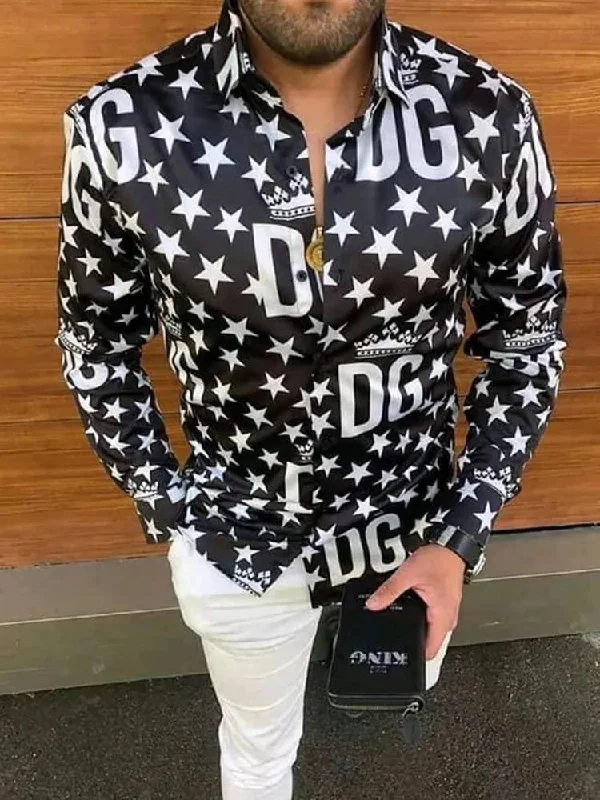 Men's Patterned Casual Shirts for Relaxed StylingBlack White Casual Shirts For Men