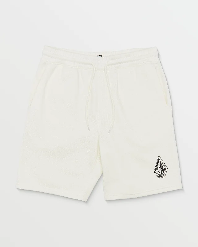 Men's Pants with Belt LoopsCement Fleece Shorts - Off White Heather