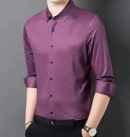Men's Minimalist Shirts for a Clean LookStrummer Satin Men Dress Shirt