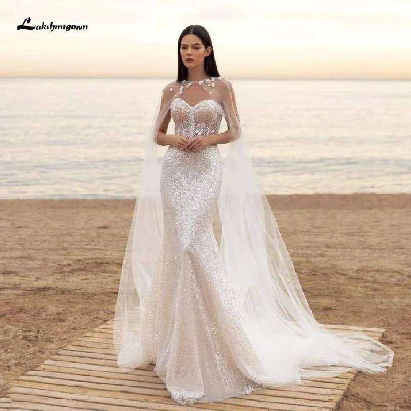 women's floral dressesWhite Luxury Wedding Gowns Deep V-neck Elegant Women Satin