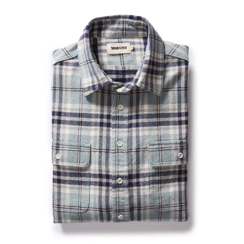 Men's Striped Long-Sleeve Shirts for a Maritime FeelThe Ledge Shirt in Faded Blue Plaid Men's Striped Long-Sleeve Shirts for a Maritime FeelThe Ledge Shirt in Faded Blue Plaid