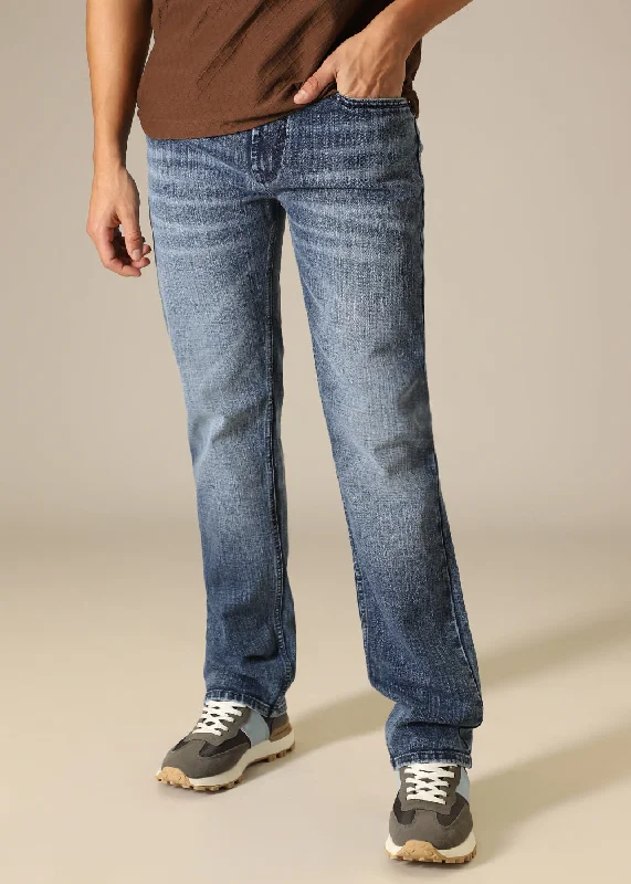 Dark Indigo Men's JeansLight Blue Regular Fit Denim