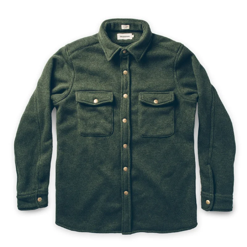 Men's Coats with Inner PocketsThe Big Sur Jacket in Heather Olive Polartec