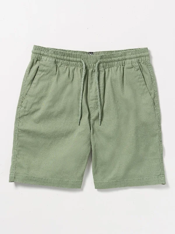 Men's Pants with Contrast WaistbandsRoad Trip Elastic Waist Stretch Short - Cactus Green Men's Pants with Contrast WaistbandsRoad Trip Elastic Waist Stretch Short - Cactus Green