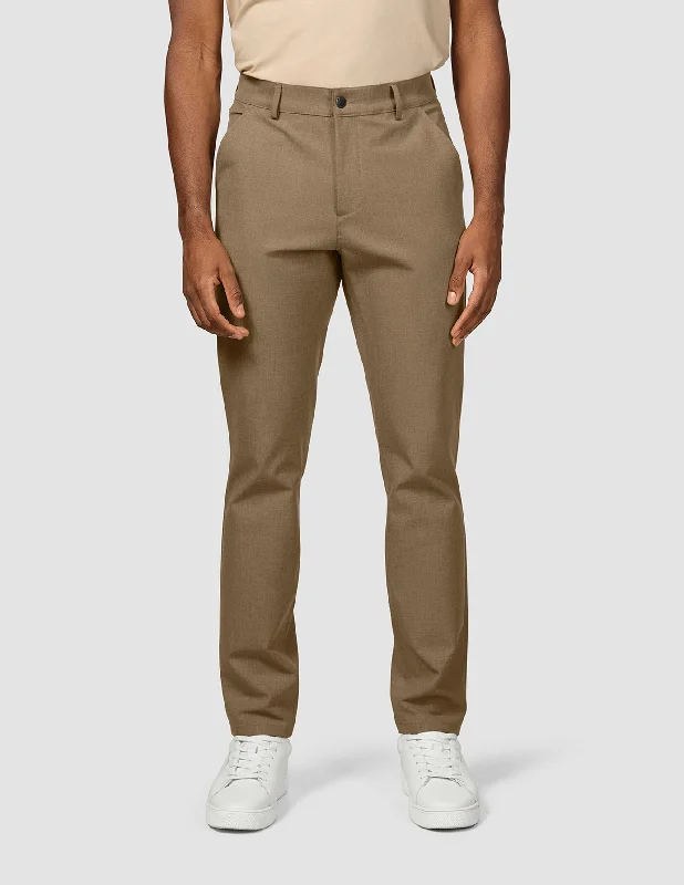 Men's Pants with Contrast WaistbandsEssential Pants Slim Vintage Brown Melange