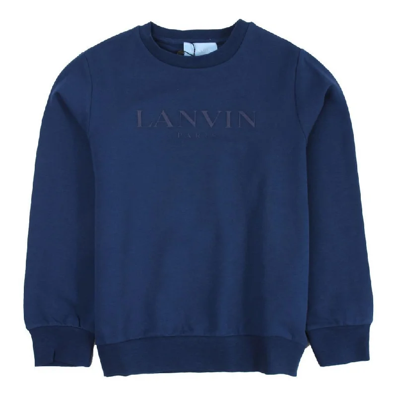 Men's Sweaters for Everyday WearBlue Logo Sweatshirt