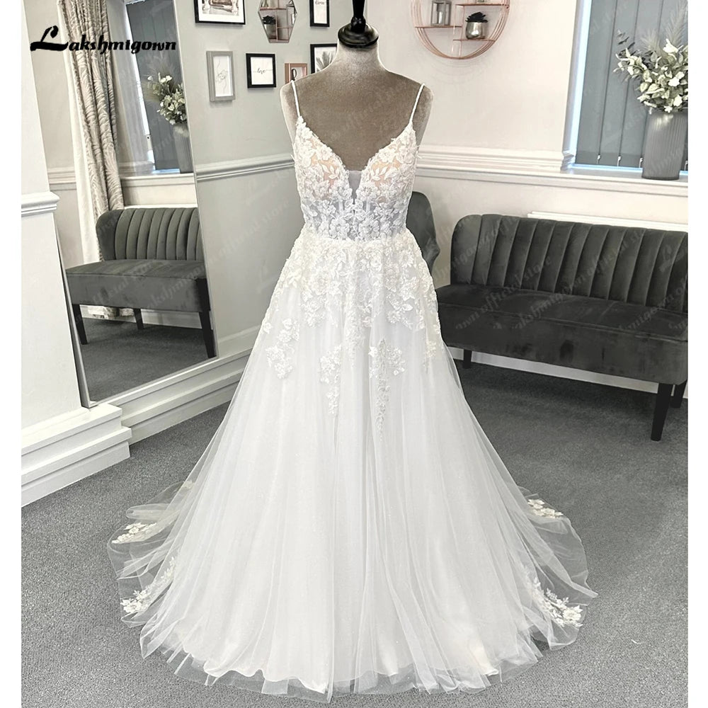 women's fair-trade dressesRoycebridal Beach Formal Wedding Dresses Sweep Train Sleeveless Spaghetti Strap Lace With Appliques 2025 Bridal Gowns women's fair-trade dressesRoycebridal Beach Formal Wedding Dresses Sweep Train Sleeveless Spaghetti Strap Lace With Appliques 2025 Bridal Gowns