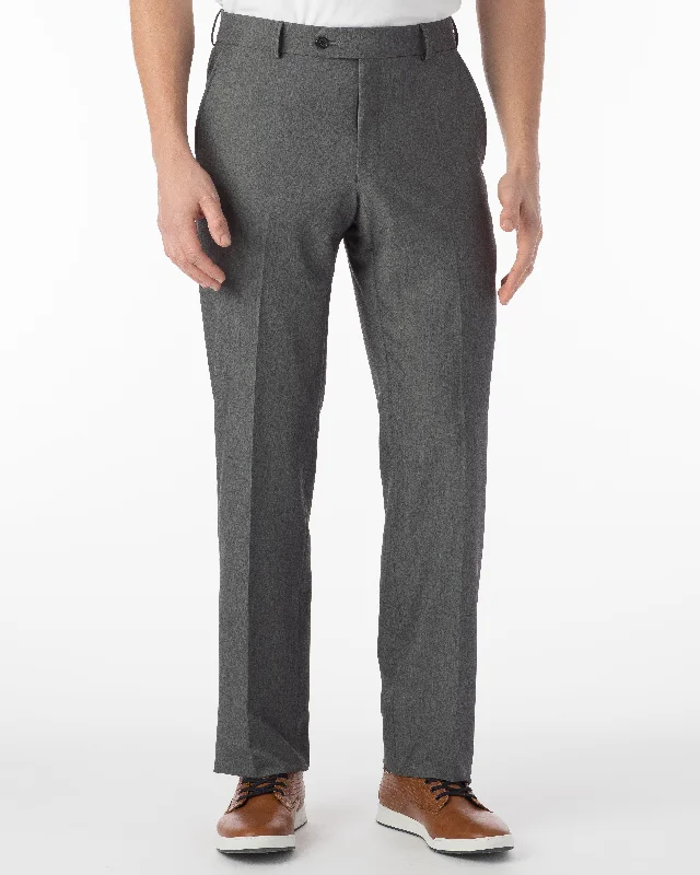 Men's Patterned Pants with Animal PrintsBallin Pants - Soho Commuter Bi-Strech Gabardine - Mid Grey