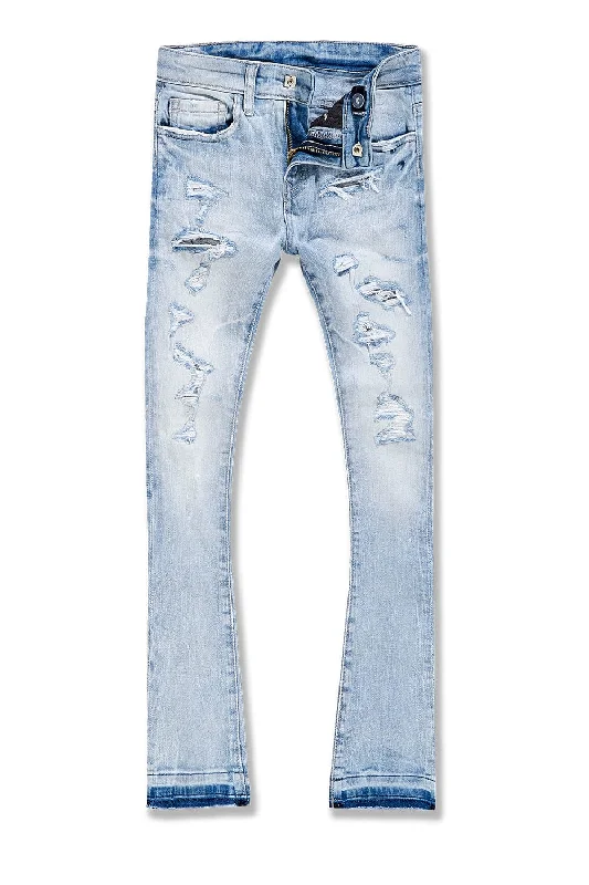 Unique Men's Jeans DesignsKids Stacked Rockport Denim (Sky Blue)