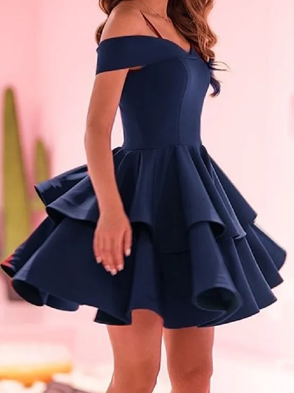 women's solid color dressesOff the Shoulder Navy Blue/Red Homecoming Dresses, Navy Blue/Red Formal Evening Dresses cg21860 women's solid color dressesOff the Shoulder Navy Blue/Red Homecoming Dresses, Navy Blue/Red Formal Evening Dresses cg21860