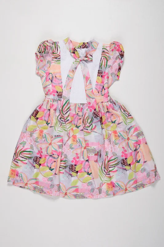 Elegant DressAdorable Baby Girl Floral Cotton Frock - Chic Party Designs