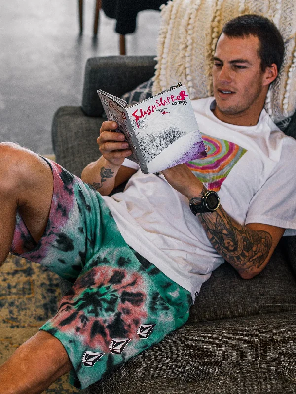 Men's Board Shorts for SurfingIconic Stone Plus Fleece Shorts - Tie Dye