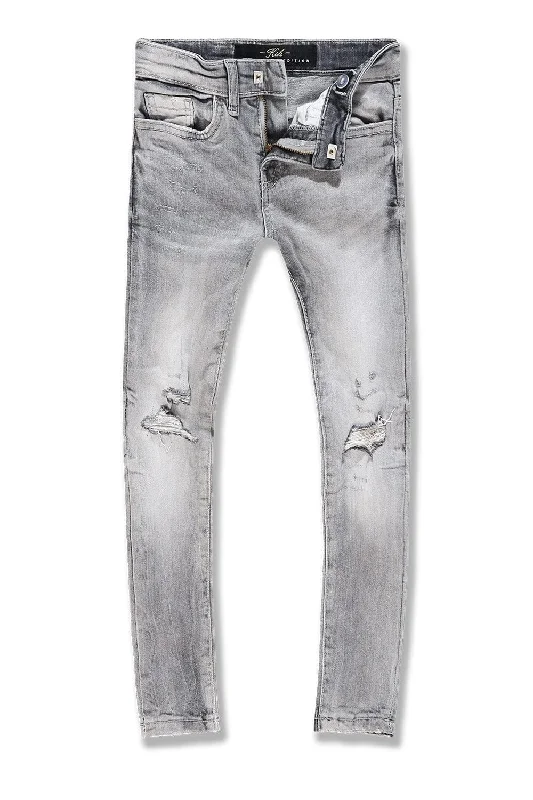 Men's Jeans with Embroidered LogosKids Asbury Denim (Cement Wash)