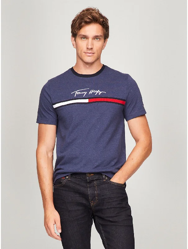 Men's Sweaters with Hidden PocketsTommy Hilfiger Men's Hilfiger Signature Flag Logo T-Shirt Men's Sweaters with Hidden PocketsTommy Hilfiger Men's Hilfiger Signature Flag Logo T-Shirt