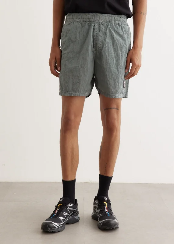 Men's Pants with Ripped and Distressed DetailsIridescent Nylon Metal Swim Trunks