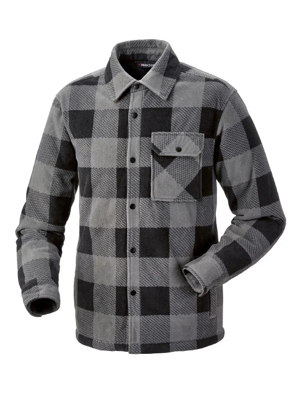 Men's Coats without LiningMen's Plaid Shirt Jacket,Dark Grey