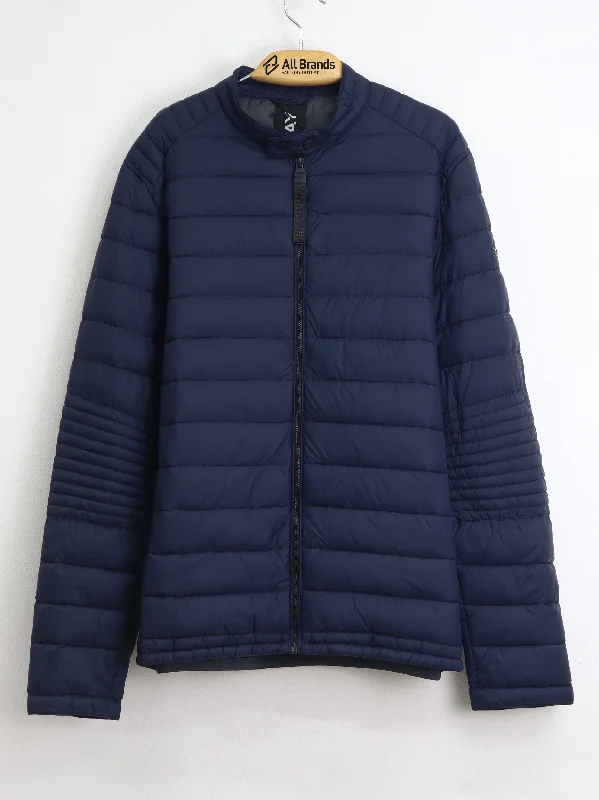 Men's Coats for SpringMen's Plain Puffer Jacket,Navy
