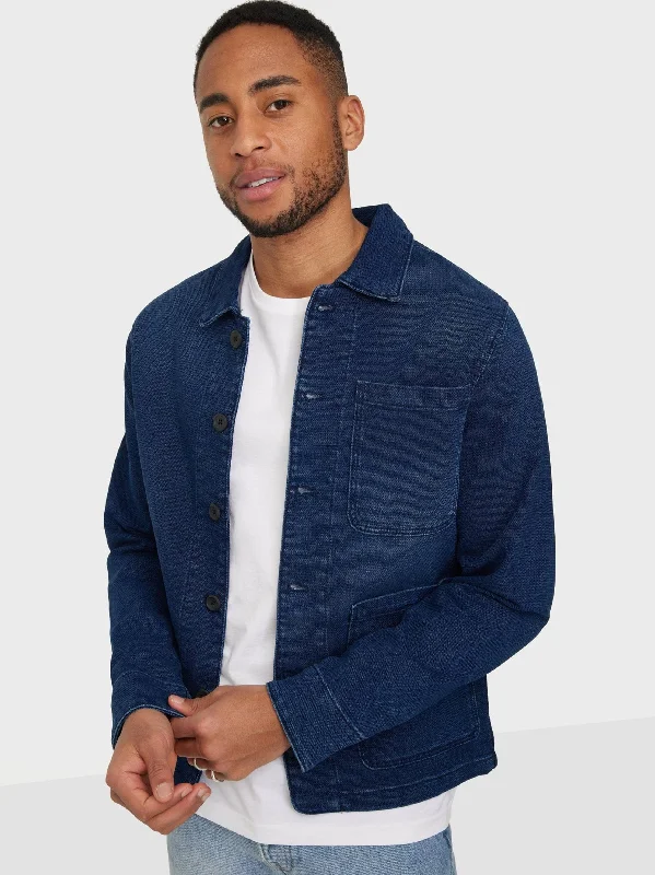Men's Coats for SnowboardingMen's Plain Denim Jacket,Blue