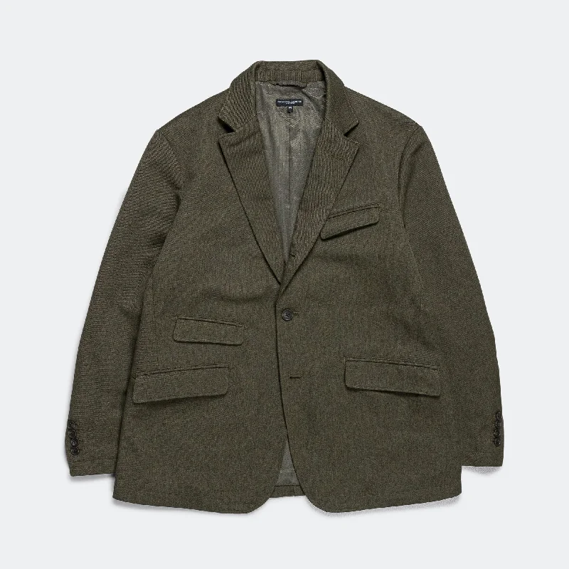 Men's Coats for Everyday WearAndover Jacket - Olive Melange Cotton Twill