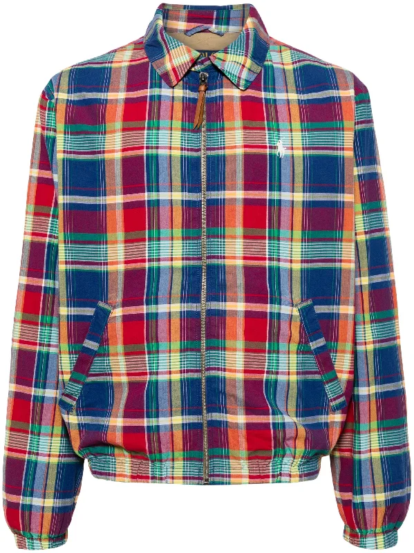 Warm Men's Down JacketsCotton Checked Shirt Jacket